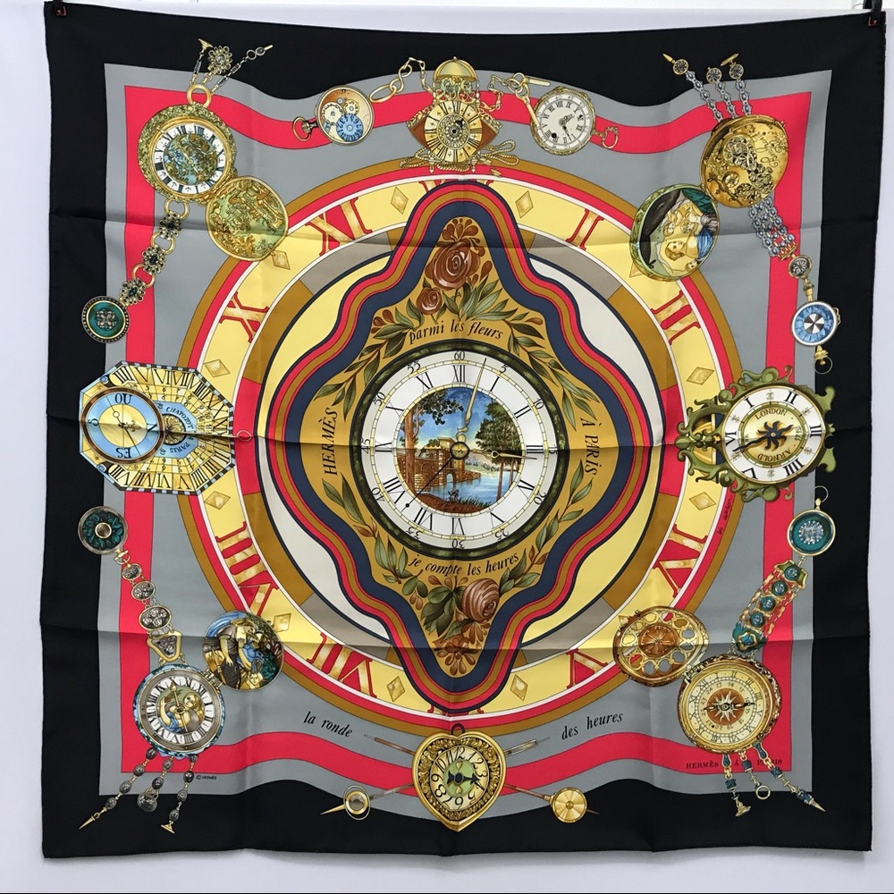❤️SOLD❤️ Hermes La Ronde Des Heures Scarf NWOT - Picture 1 of 8